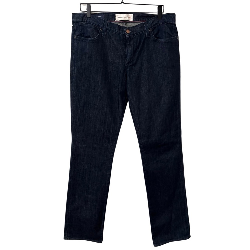 Paper Denim & Cloth Sienna Low Rise Straight Jeans Womens Size 32  Dark Wash